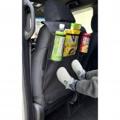 日本 IDEA LAB 汽車用椅背收納袋雜物袋座椅背保護墊防踢墊